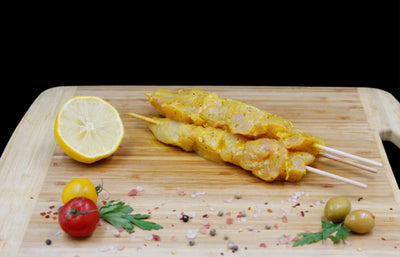 Brochettes de poulet curry